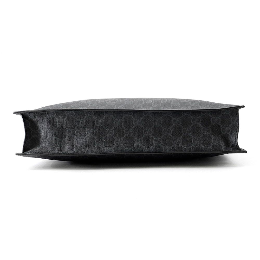 Gucci Tote GG Supreme Leather 2-Way Shoulder Bag Black — view 3