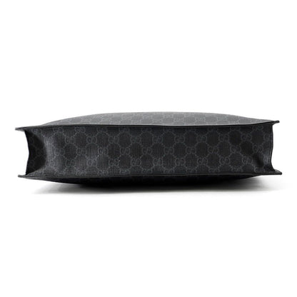 Gucci Tote GG Supreme Leather 2-Way Shoulder Bag Black — view 3