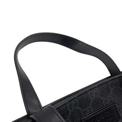Gucci Tote GG Supreme Leather 2-Way Shoulder Bag Black — view 8