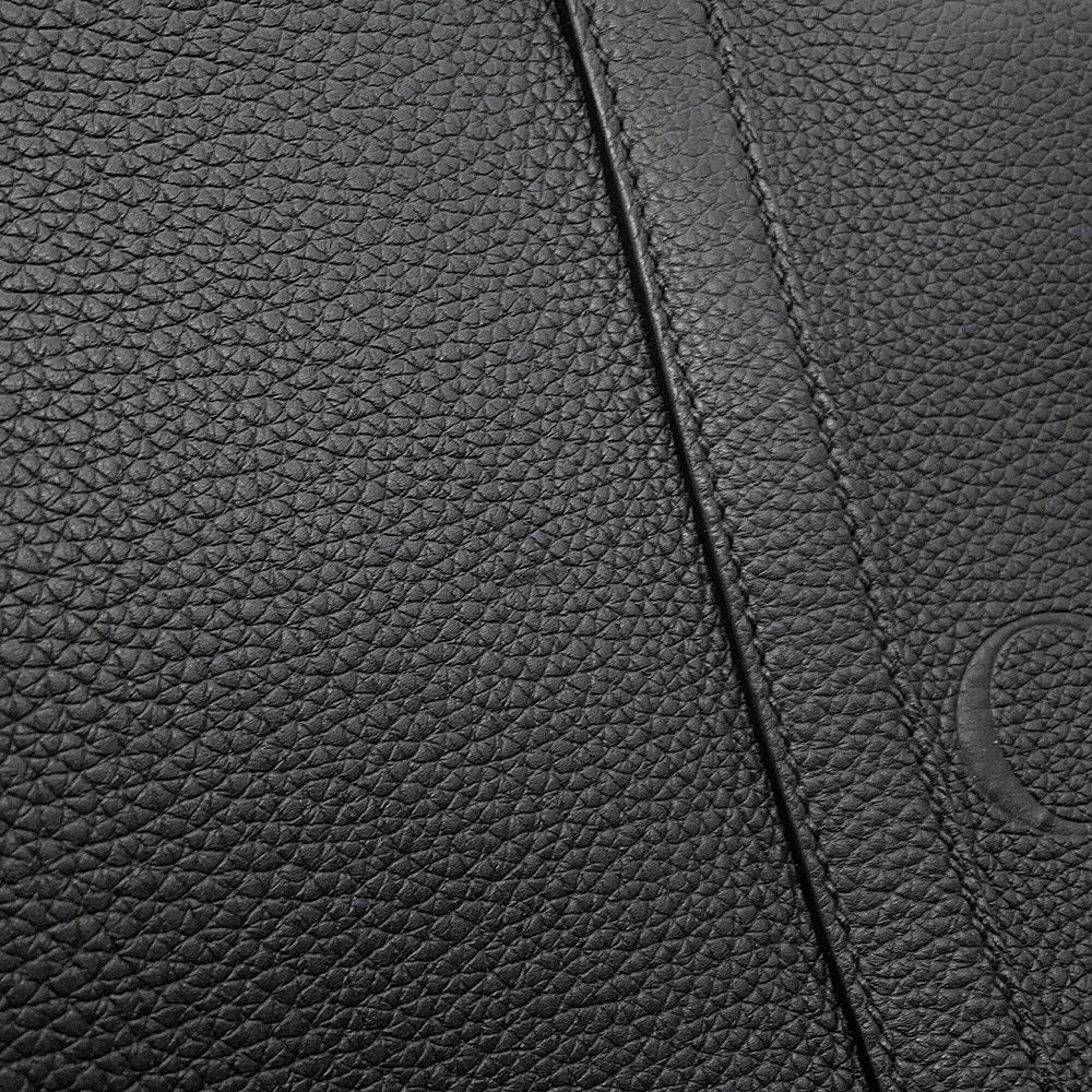 Gucci Business Embossed Logo Briefcase Leather Handbag Black — view 6