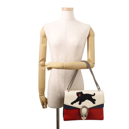 Gucci Chain Shoulder Bag Duonysus Panthere Beaded Embroidery Leather — view 4