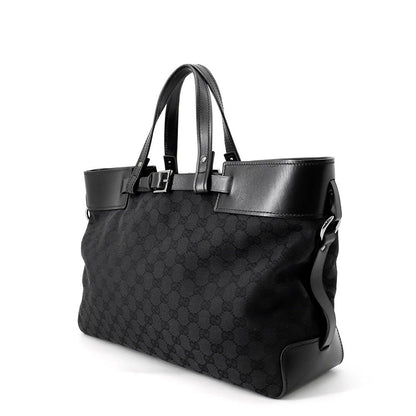 Gucci Tote GG Canvas Leather Black — view 2