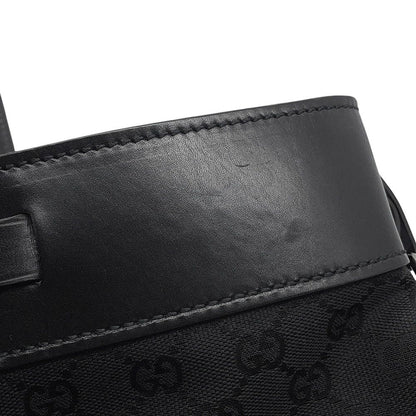 Gucci Tote GG Canvas Leather Black — view 7