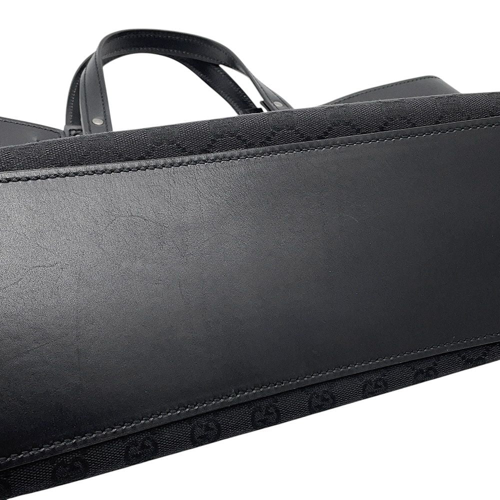 Gucci Tote GG Canvas Leather Black — view 8