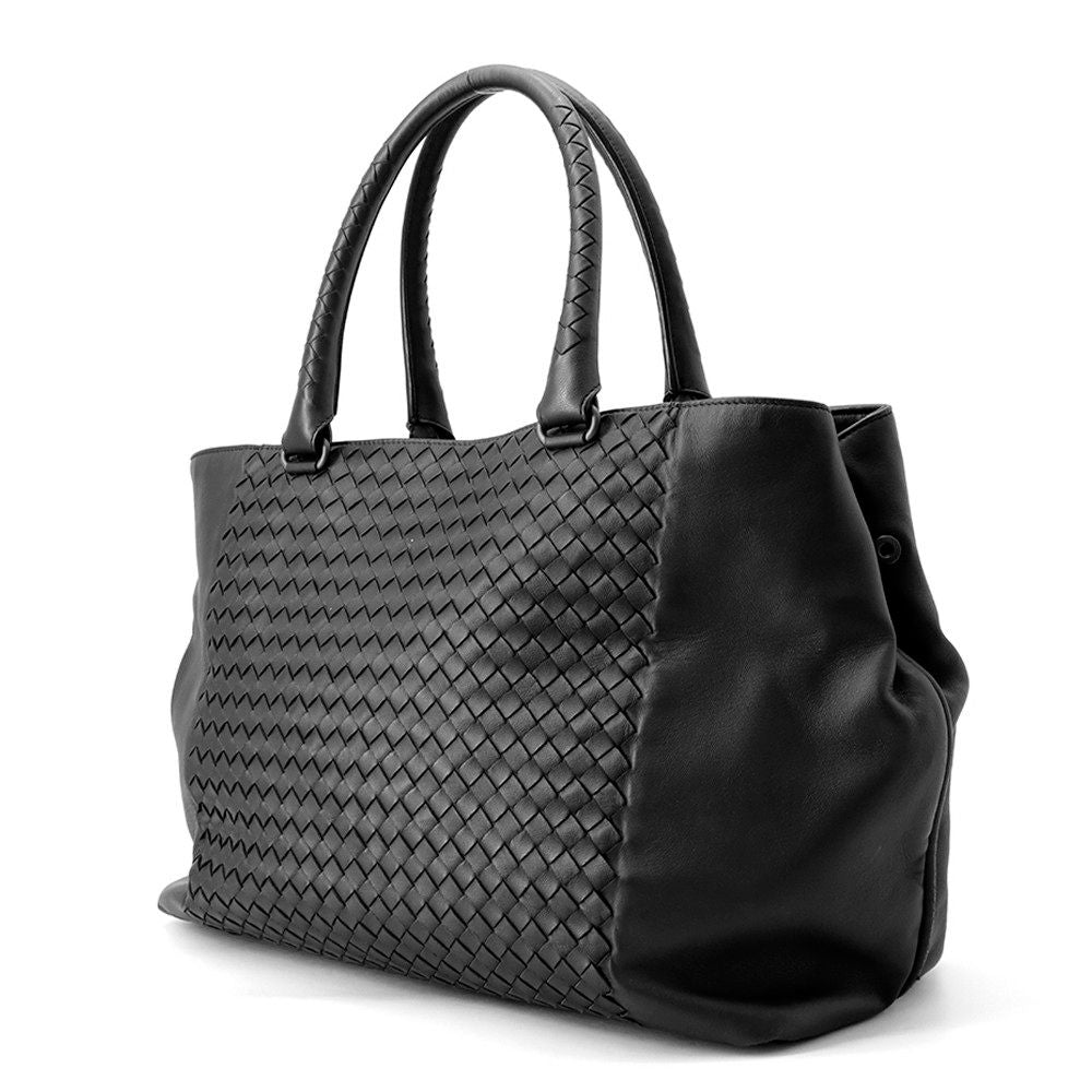Bottega Veneta Tote Intrecciato Leather Black — view 2