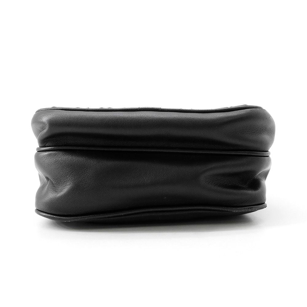 Bottega Veneta Shoulder Bag Intrecciato Leather Black — view 3