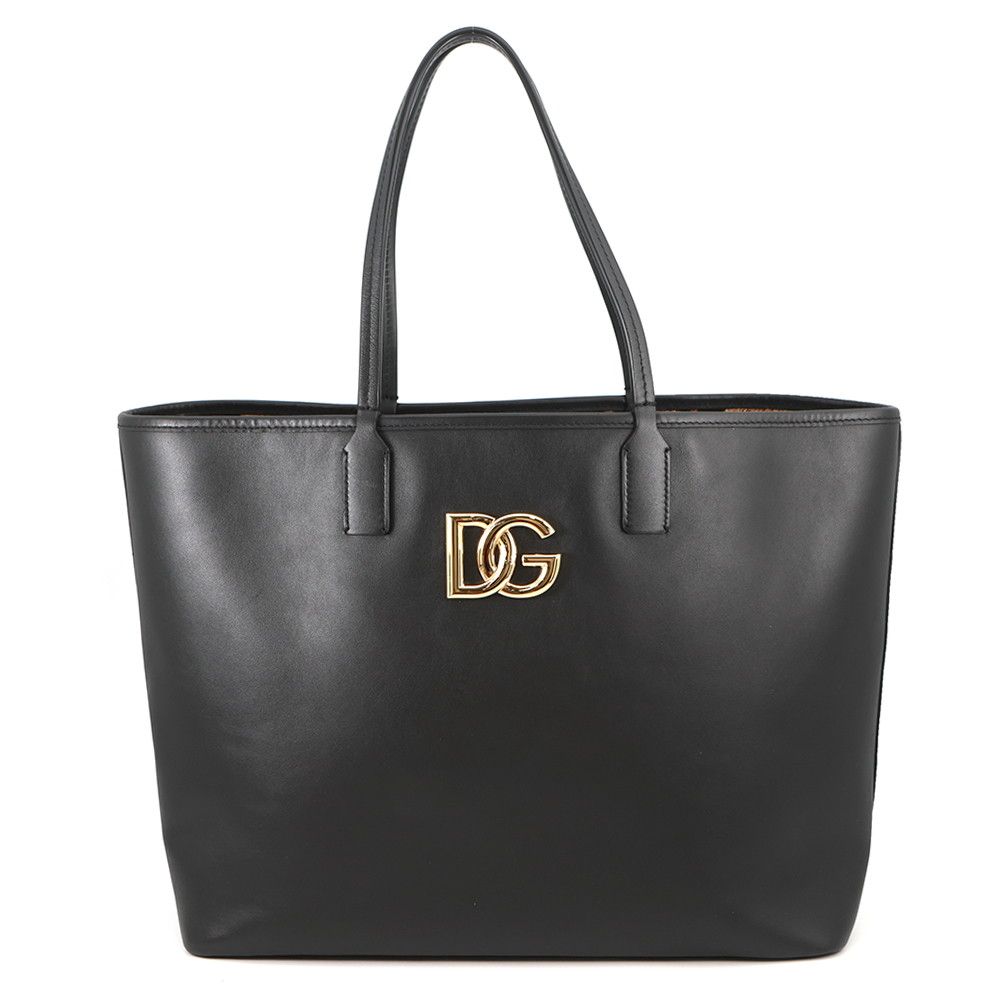 Dolce & Gabbana Tote Fefe Shopping Leather & Black