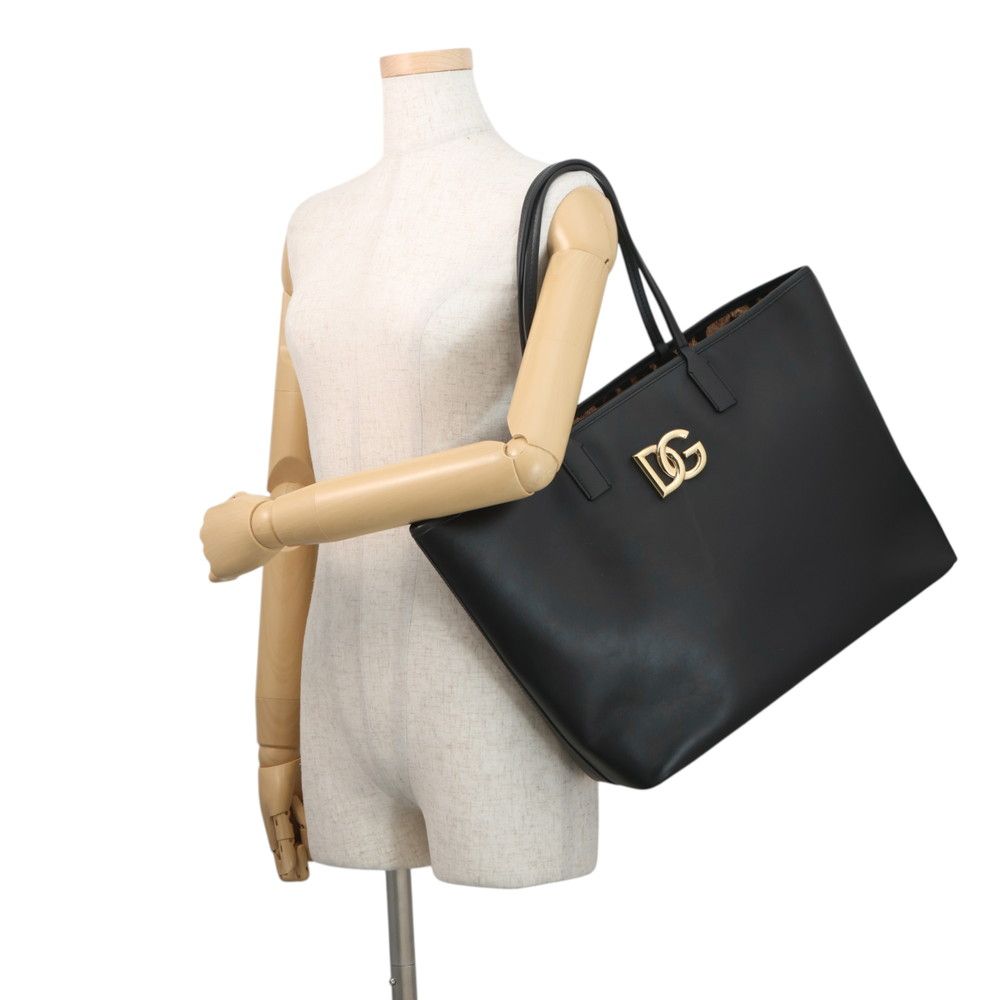 Dolce & Gabbana Tote Fefe Shopping Leather & Black — view 4