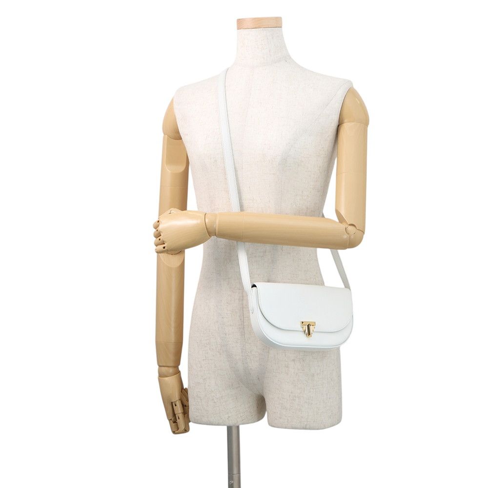 Tiffany & Co Shoulder Bag T Deco Leather White — view 4