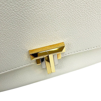 Tiffany & Co Shoulder Bag T Deco Leather White — view 7
