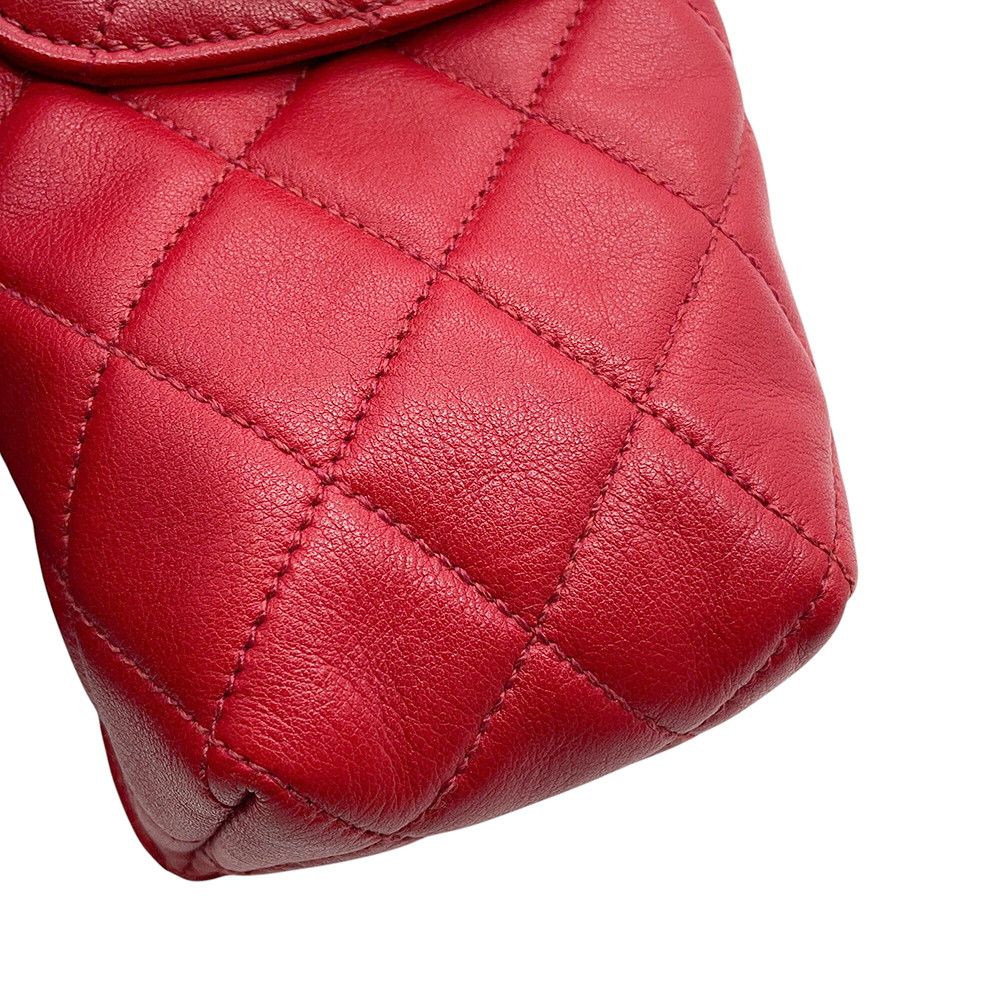 Chanel Chain Shoulder Bag Pochette Quilted CC Logo Lambskin Phone Pouch — view 6