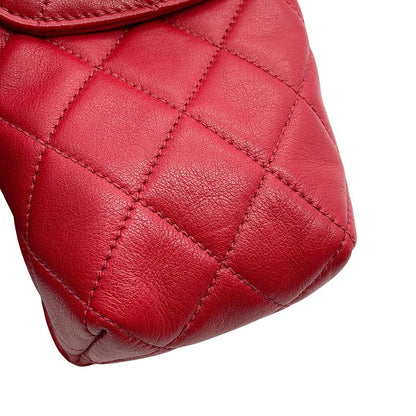 Chanel Chain Shoulder Bag Pochette Quilted CC Logo Lambskin Phone Pouch — view 6