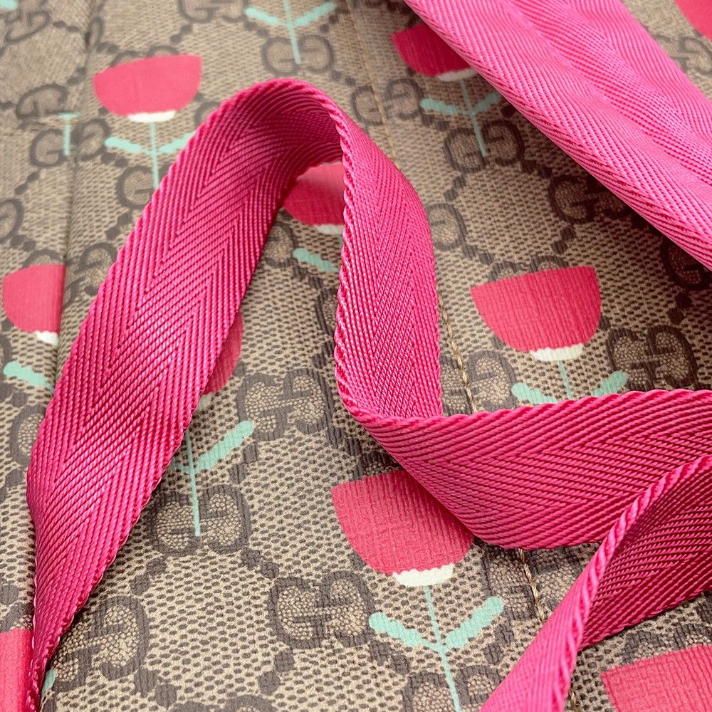 Gucci Backpack Flower Print Children's GG Supreme Leather Kids Kim Seungyoung — view 7