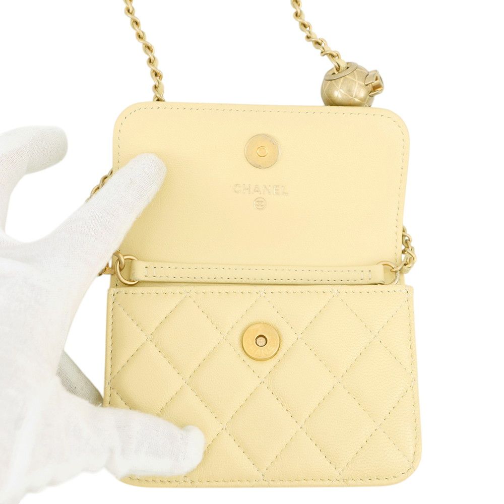 Chanel Chain Shoulder Bag Mini Quilted Cocobol Lambskin — view 5