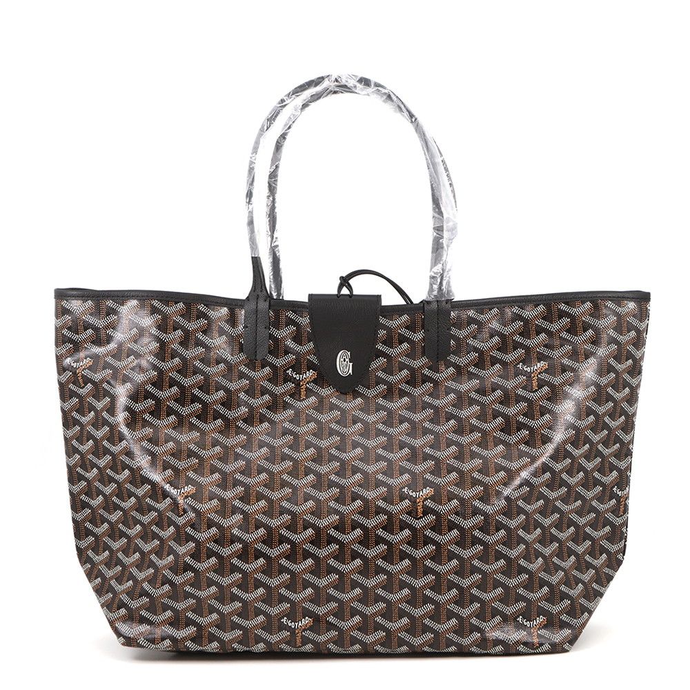 Goyard Tote Saint Louis PM Leather Black with Pouch
