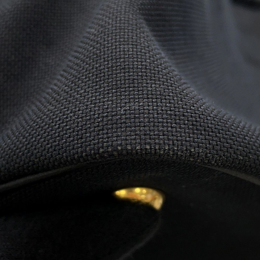 Prada Handbag Logo Jacquard Canvas 2-Way Shoulder Black — view 7