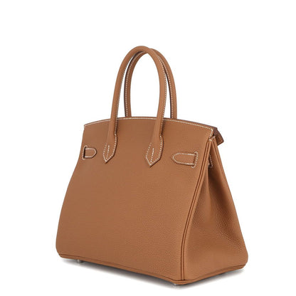 Hermes Birkin 30 Gold Silver Togo Handbag — view 2