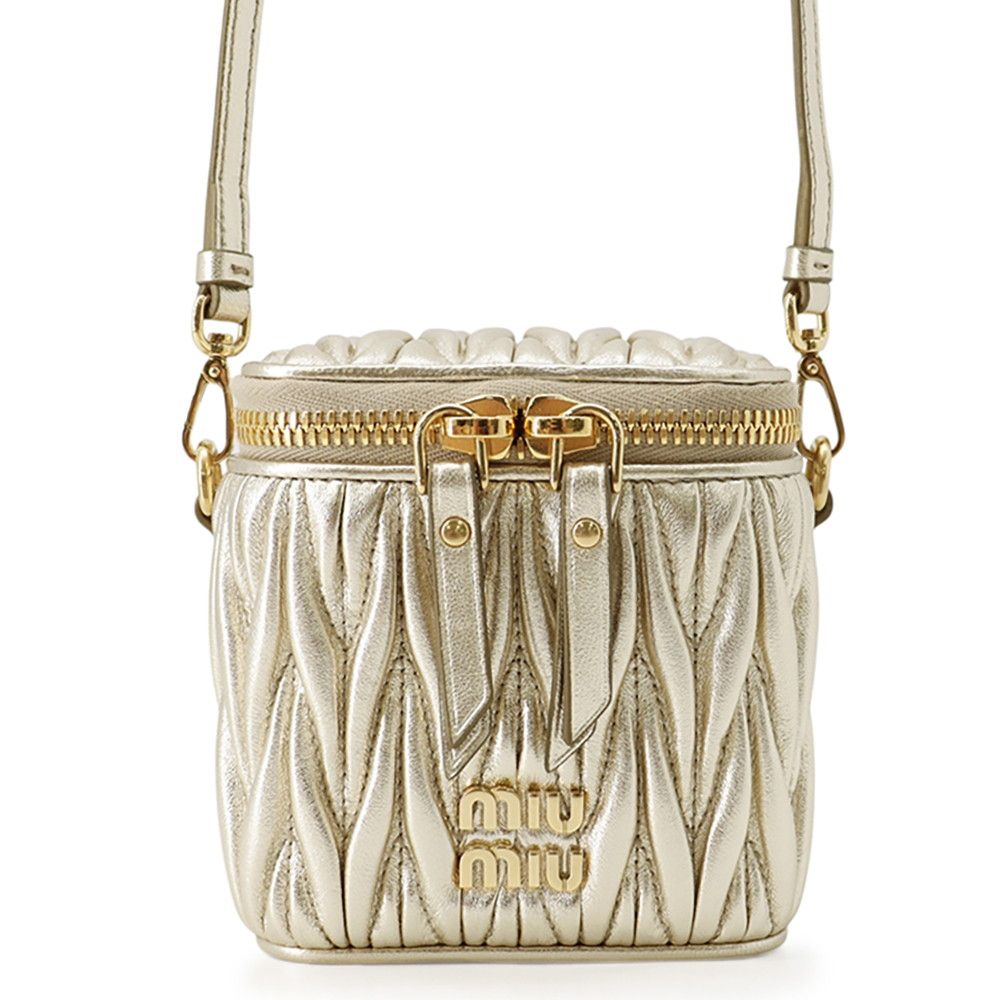 Miu Miu Miu Shoulder Bag Matelasse Micro Leather