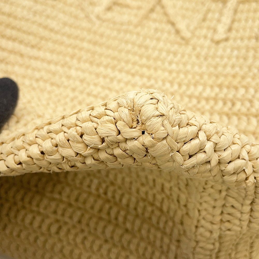 Saint Laurent Paris Tote Raffia Logo Basket — view 7