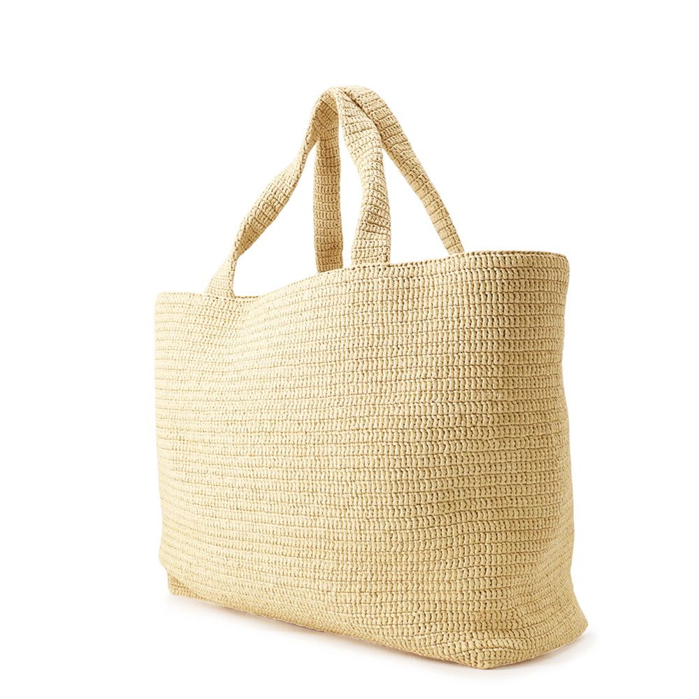 Saint Laurent Paris Tote Raffia Logo Basket — view 2