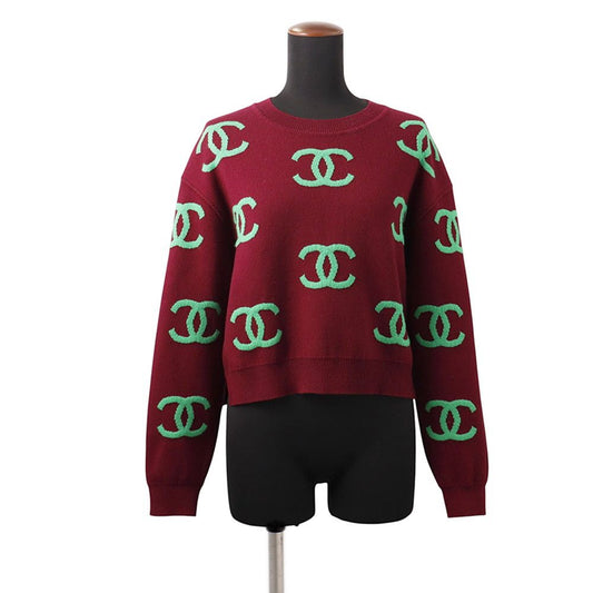 Chanel Knit CC Logo Cashmere 38 Sweater