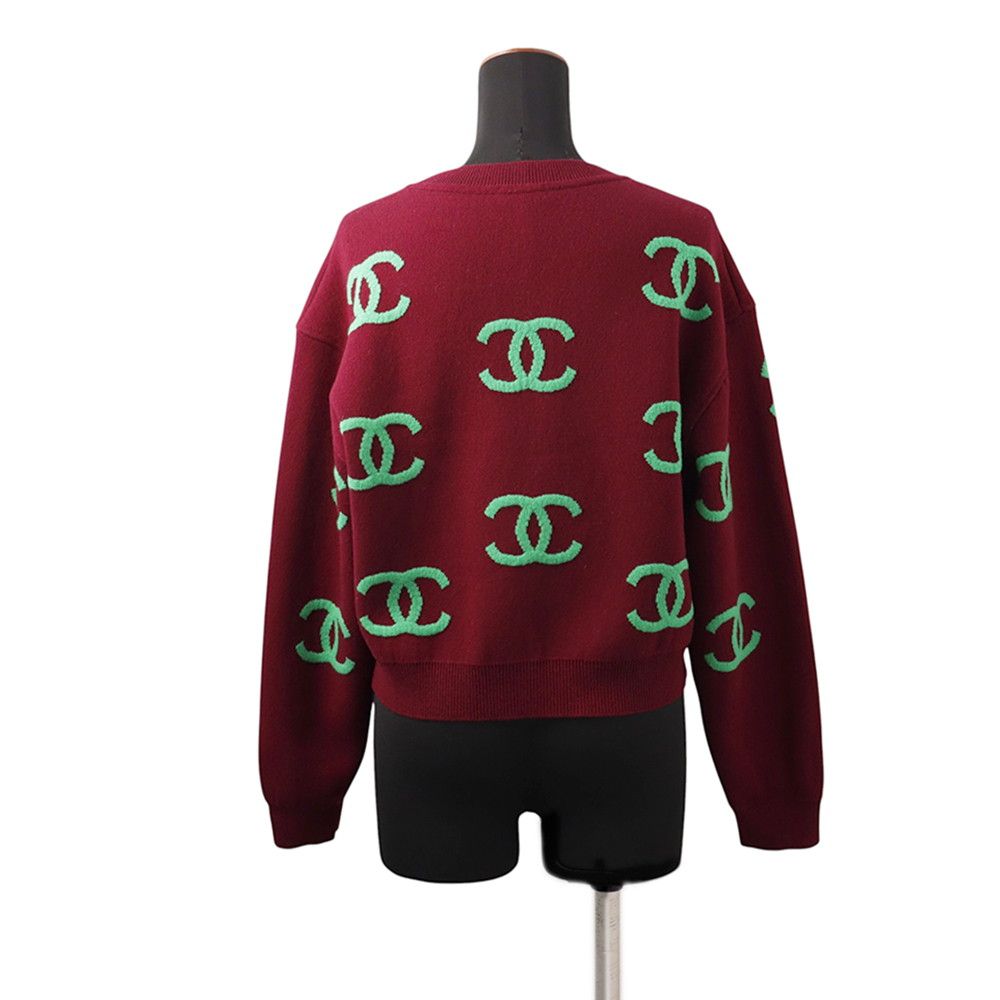 Chanel Knit CC Logo Cashmere 38 Sweater — view 2