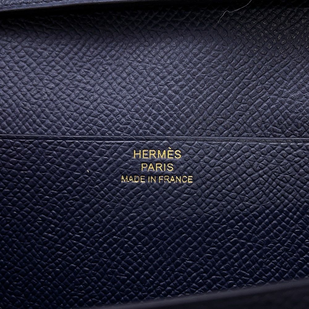 Hermes Wallet Bearn Souffle Yes Blue Indigo Gold Epsom — view 8