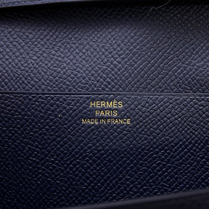 Hermes Wallet Bearn Souffle Yes Blue Indigo Gold Epsom — view 8