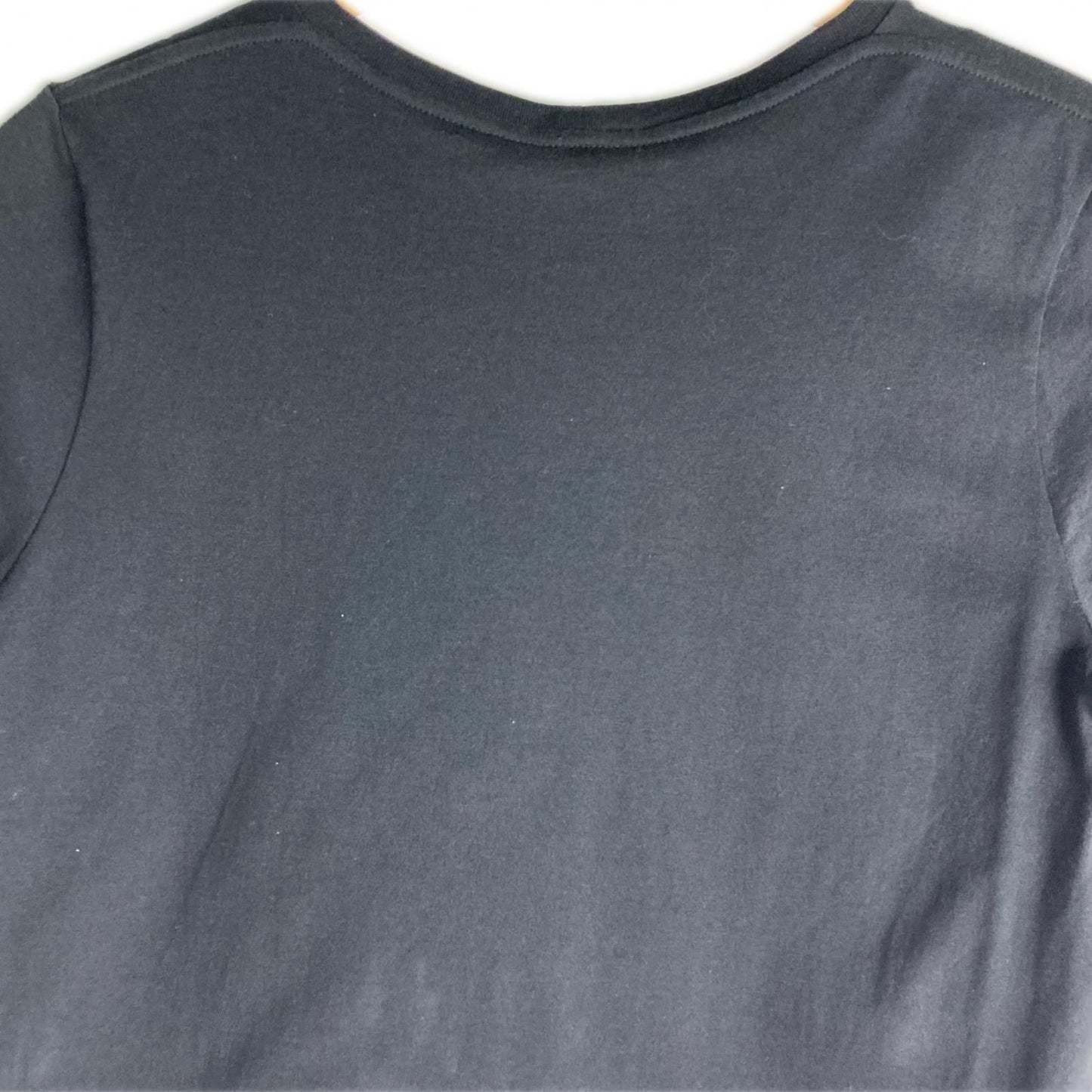 Celine Front Logo Classic Crew Neck Short Sleeve Shirt S Black — view 5