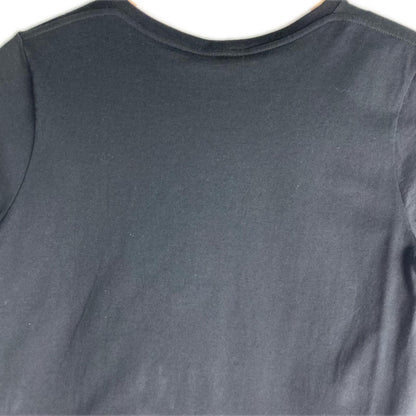Celine Front Logo Classic Crew Neck Short Sleeve Shirt S Black — view 5
