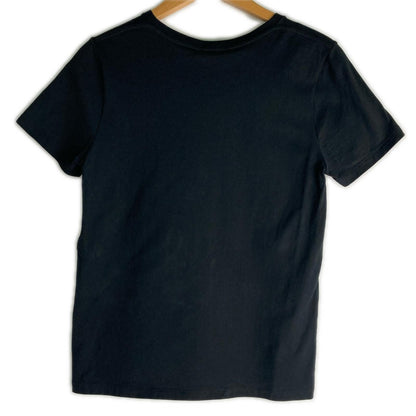 Celine Front Logo Classic Crew Neck Short Sleeve Shirt S Black — view 4