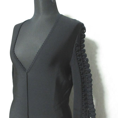 Louis Vuitton Knit Sleeve Neck Dress M Black — view 4