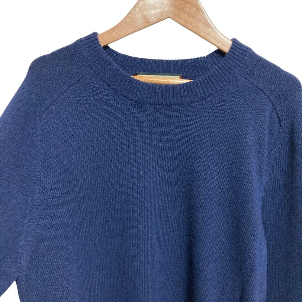 Gucci Crew Neck Wool Knit Sweater M Navy — view 4