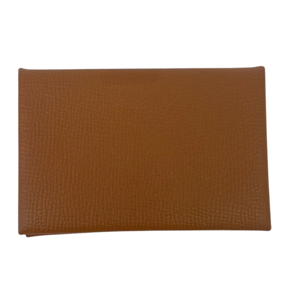Hermes Calvi Veau Epsom Card Case Business Holder Brown — view 2