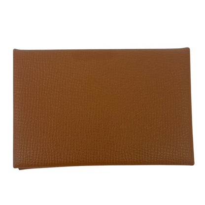 Hermes Calvi Veau Epsom Card Case Business Holder Brown — view 2