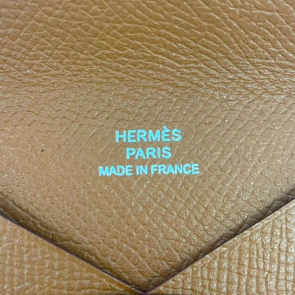 Hermes Calvi Veau Epsom Card Case Business Holder Brown — view 8