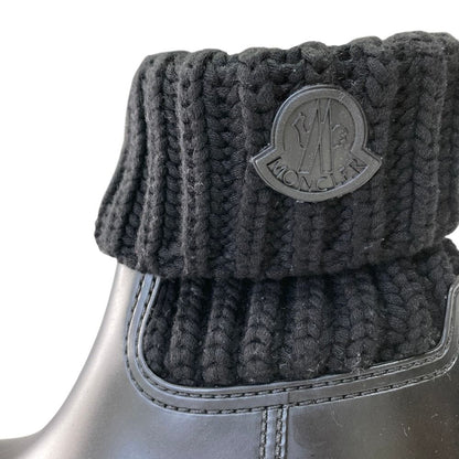 Moncler Ginette Stivale Knit Short Boots 36 Black — view 4