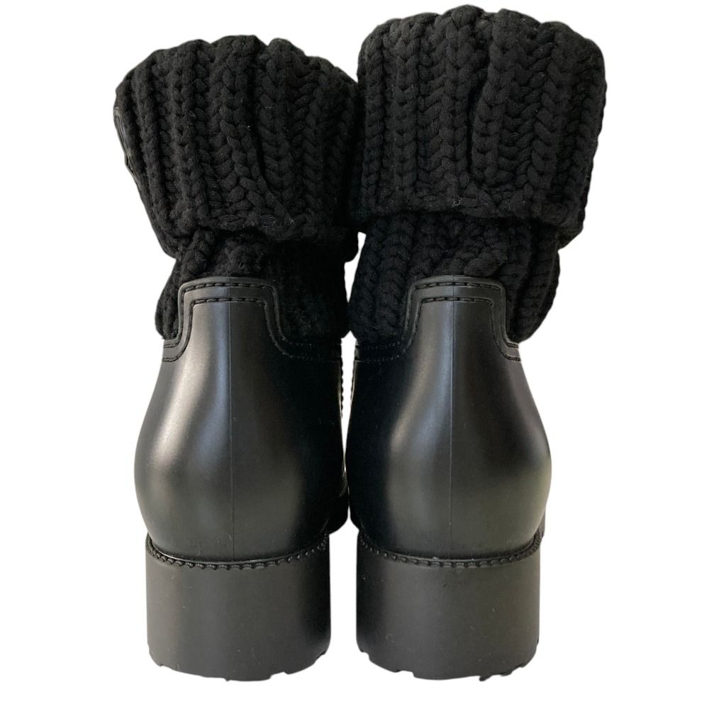 Moncler Ginette Stivale Knit Short Boots 36 Black — view 6