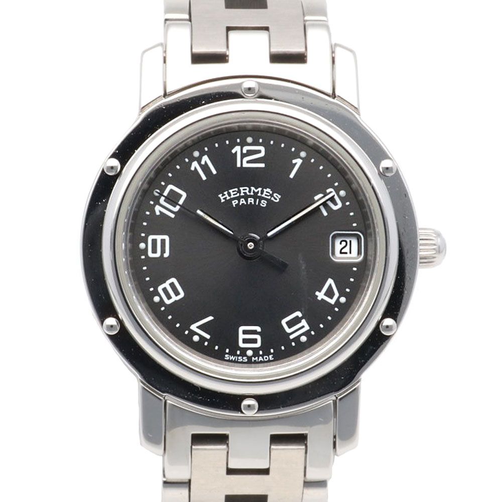 Hermes Clipper Watch Stainless Steel Quartz