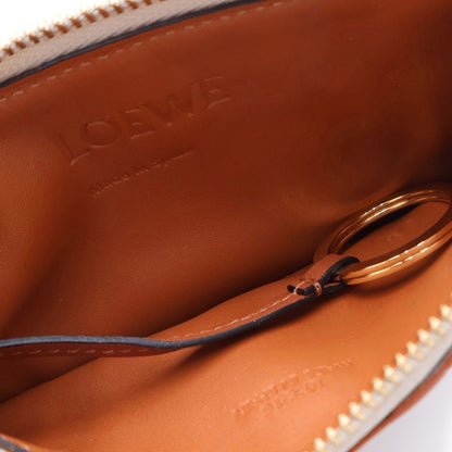 Loewe Puzzle Coin Card Case Ivory Brown Leather Gold — view 4