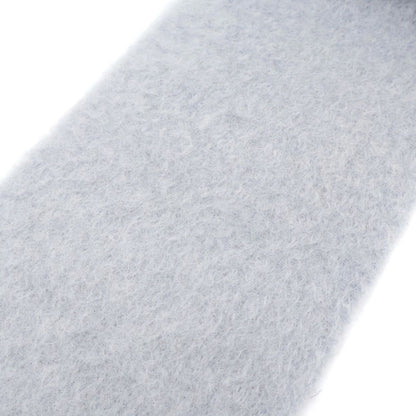 Loewe Anagram Logo Leather Patch Mohair Fringe Scarf Gray — view 4