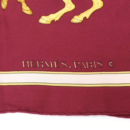 Hermes Carre 90 Horseback Riding Pattern Silk Scarf — view 4