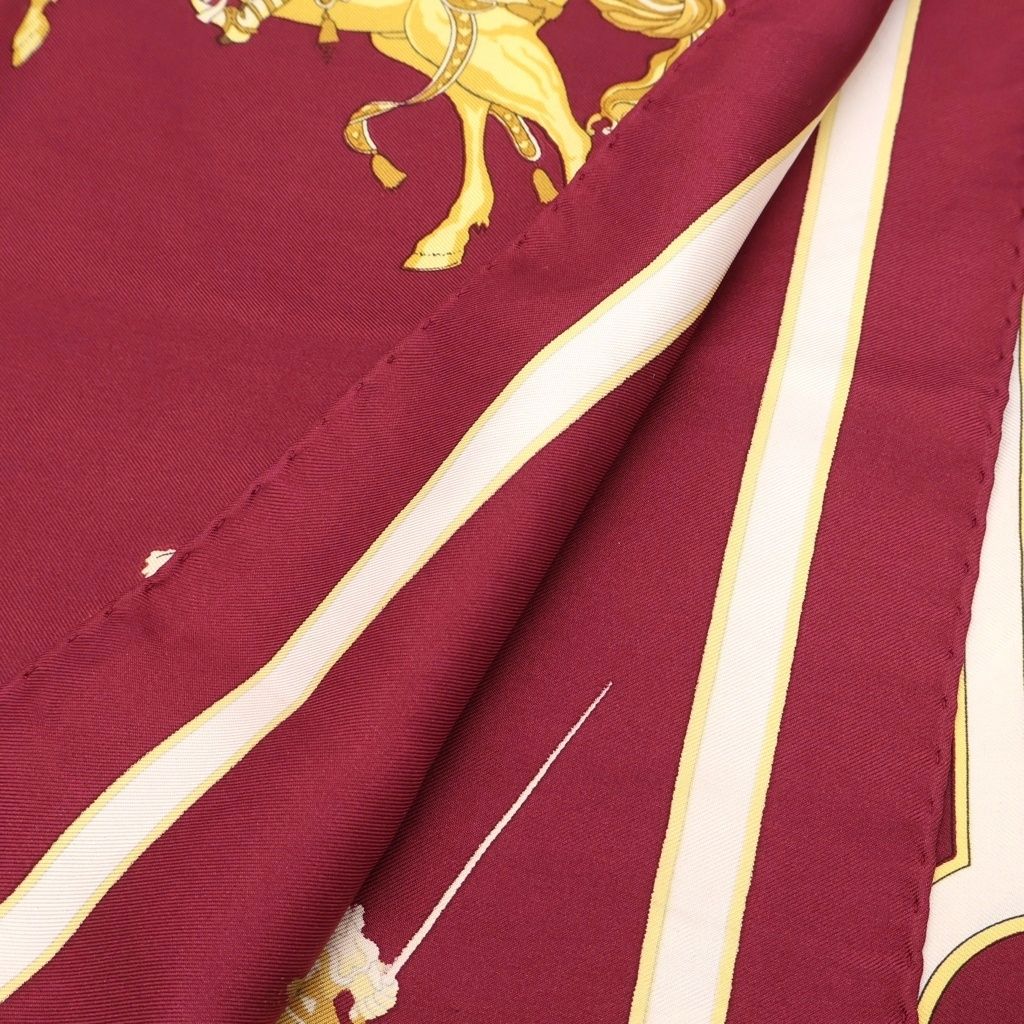 Hermes Carre 90 Horseback Riding Pattern Silk Scarf — view 2