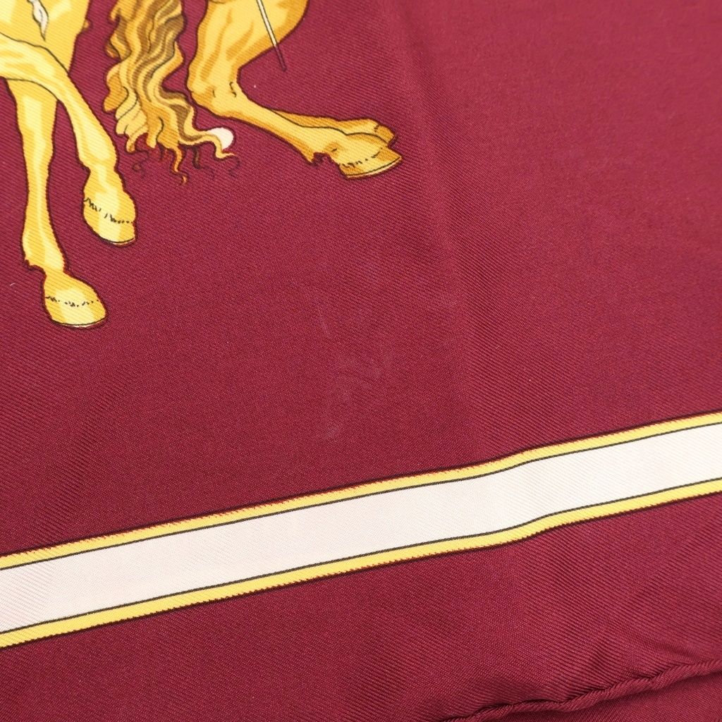 Hermes Carre 90 Horseback Riding Pattern Silk Scarf — view 6