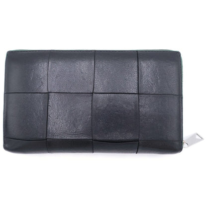 Bottega Veneta Cassette Maxi Intrecciato Leather Zip Around Wallet Black — view 2