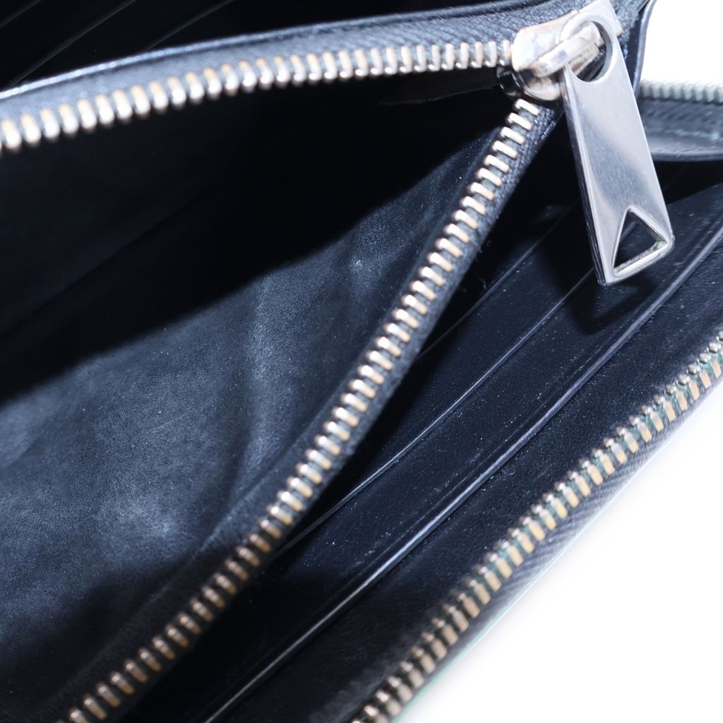 Bottega Veneta Cassette Maxi Intrecciato Leather Zip Around Wallet Black — view 5