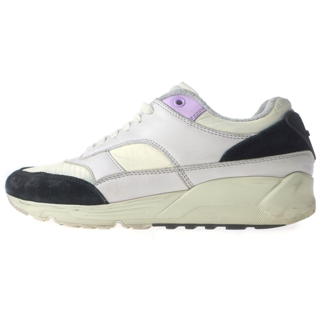Saint Laurent Paris Bump Leather Low Cut Sneakers White