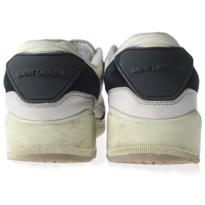 Saint Laurent Paris Bump Leather Low Cut Sneakers White — view 3