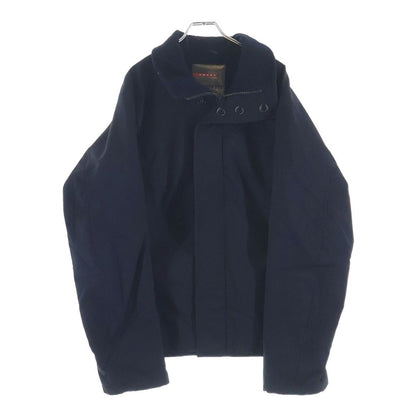 Prada Sport Nylon Fleece Lining Zip Up Stand Jacket Black