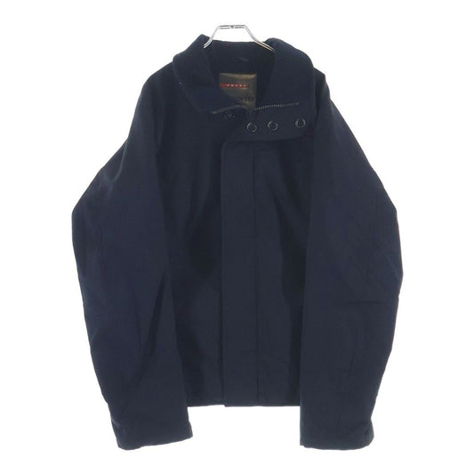 Prada Sport Nylon Fleece Lining Zip Up Stand Jacket Black